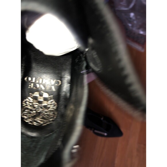 NWOT&NB Vince Camuto Leather Nubuck Suede Ashena Western Bootie Black Size 7 - Picture 7 of 9